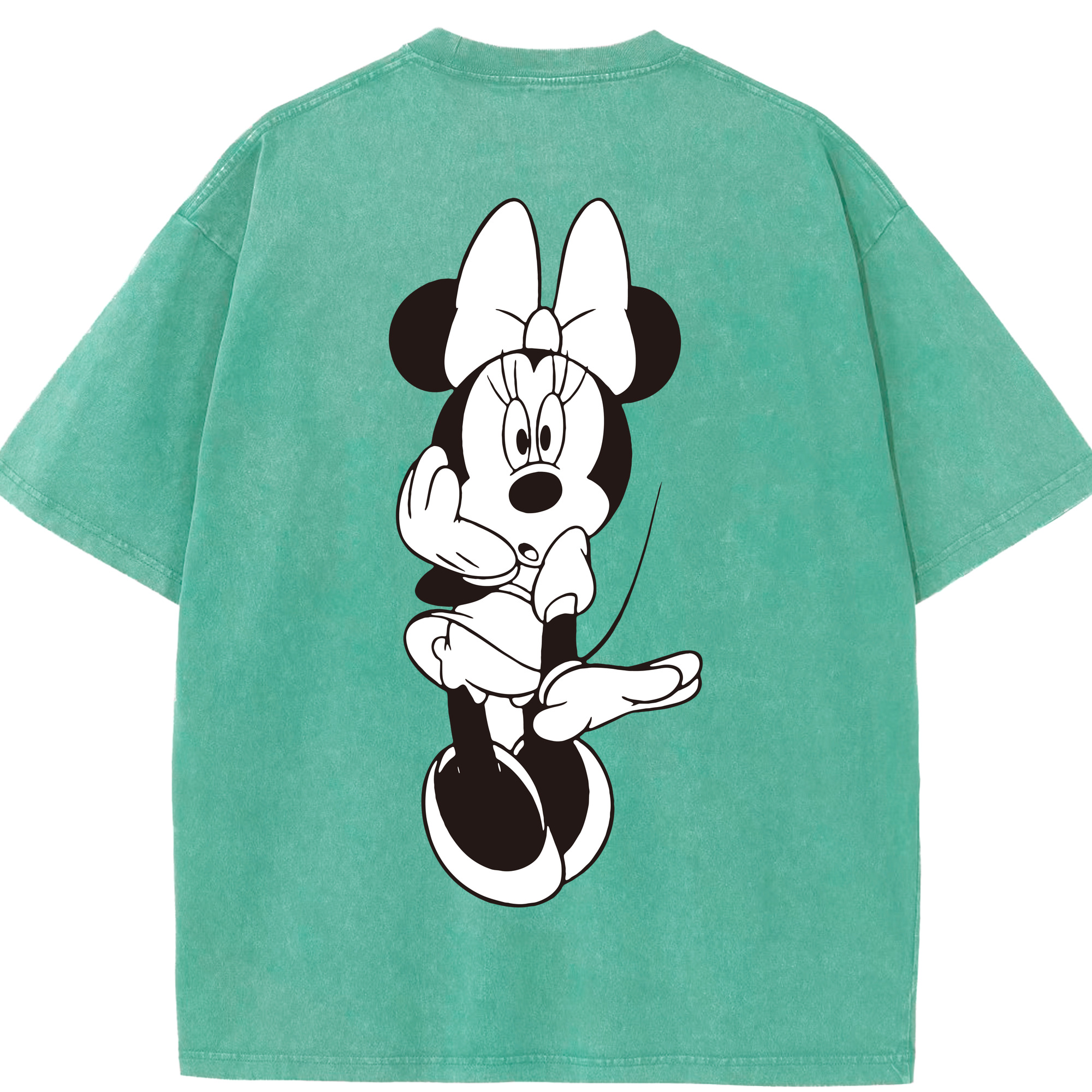 （画像用） ミッキーマウス Mickey Mouse 綿100% ヴィンテージ風 半袖Tシャツ（背面プリント）